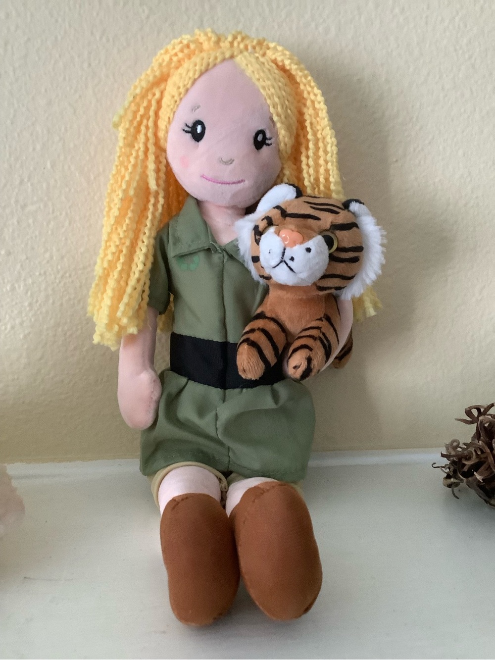 Safari Girl with Tiger Buddy, Stuffed Animal Zoo Girl NWT